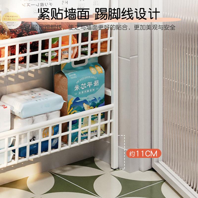 厨房门后置物架免打孔壁挂上墙货架一体多层落地调味料调料收纳架