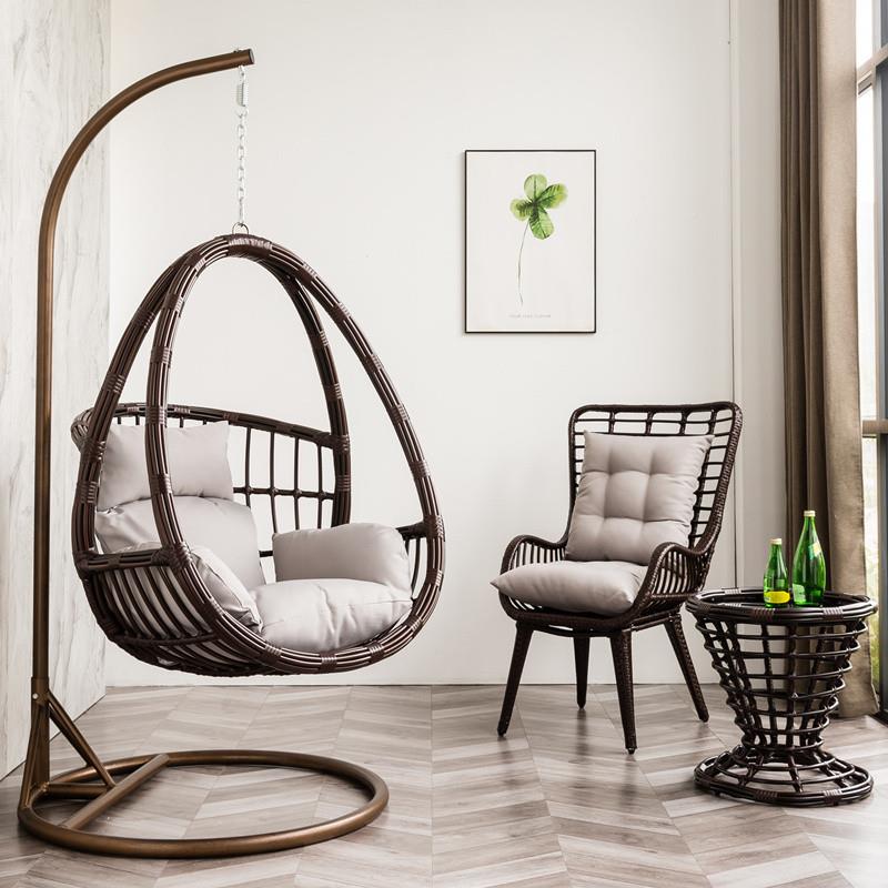 室阳台摇篮秋椅HEQ外庭院内吊篮藤椅家用吊床鸟巢椅懒人摇椅千户