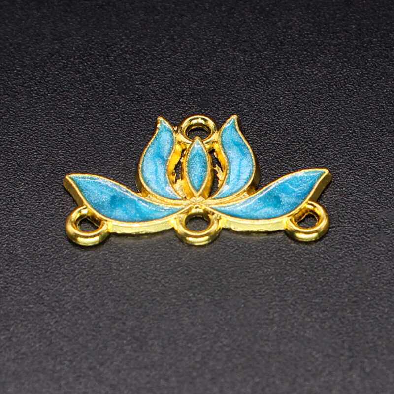 合金景泰蓝花朵挂件编绳手串配饰