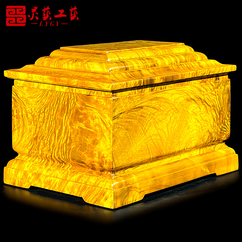 现货速发上等品质金丝楠木盒实木寿盒小叶帧楠一身清白水波纹棺材
