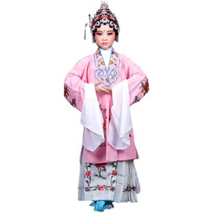 越剧戏曲 L舞蹈演出服装 快速发货高档小孩京剧女花旦古装 练功水袖