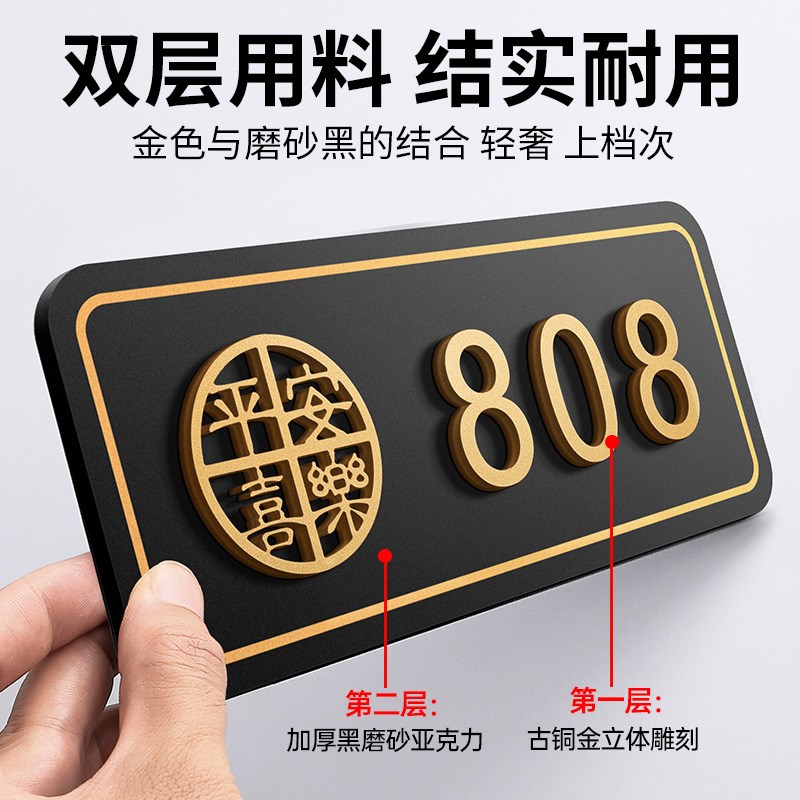 现货速发门牌号码牌家用亚克力2025年新款高级感轻奢创意入户门装