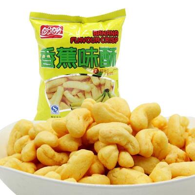 新日期盼盼香蕉味酥105g10包休闲儿童怀旧经典零食膨化食品饼