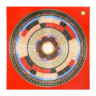 李居明2025吉祥物九运罗盘铜李氏三元罗经盘高精度玄空飞星盘摆件