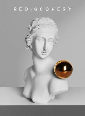 古希腊人物雕塑摆件轻奢客厅样板房酒店创意北欧风艺术摆设装饰品