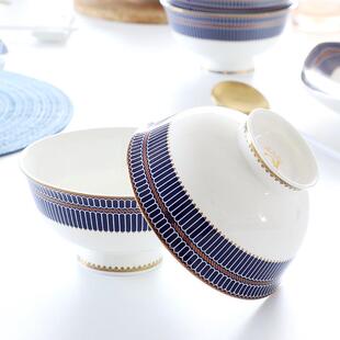 轻奢碗家用吃饭米饭碗圆形6寸面 面碗8寸汤碗骨瓷高级陶瓷大碗