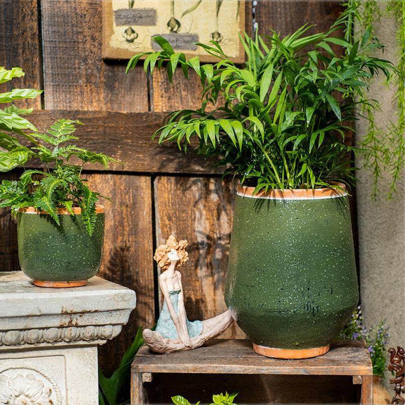 掬涵草木绿覆古红陶盆花器粗陶透气绿植盆栽花园庭院泥瓦盆多肉,家居饰品,花盆,淘宝优惠券,粉丝福利购,淘宝优惠卷