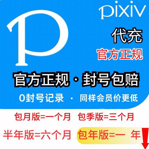 Pixiv高级会员P站会员代充订阅pixiv会员 二次元插画图片正版充值