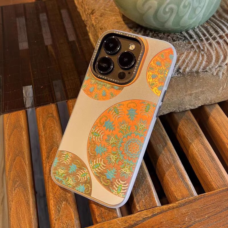 宝相序曲丨言西原创丨imd镭射手机壳国风新中式小众高级艺术感iphone15promax14/13/苹果1211手机套