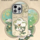 花窗鸟鸣 言西原创国风画软镜面硅胶适用于苹果手机壳华为小米小众高级感17pro好看iphone16promax新中式 15pm