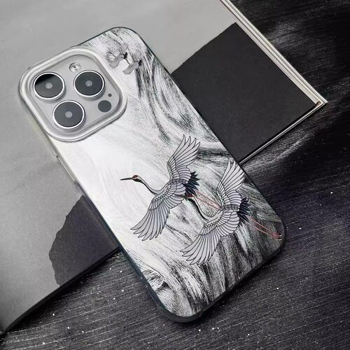 云鹤九霄丨言西原创丨羽纱手机壳国风新中式小众iphone15promax14/13/苹果华为mate60P70手机壳
