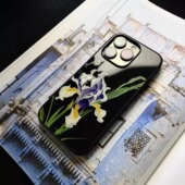 鸢尾花 言西原创国风新中式 玻璃适用苹果手机壳华为小米高级感iphone17promax防摔15pm国潮14小众16pro