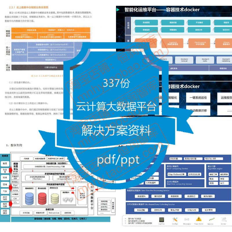 云计算大数据平台分析解决方案电子版案例架构智慧城市PPT课件