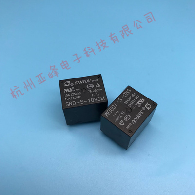 三友继电器SRD-S-109DM一组常开4脚10A250VAC HF3FF-9VDC-1HS T73