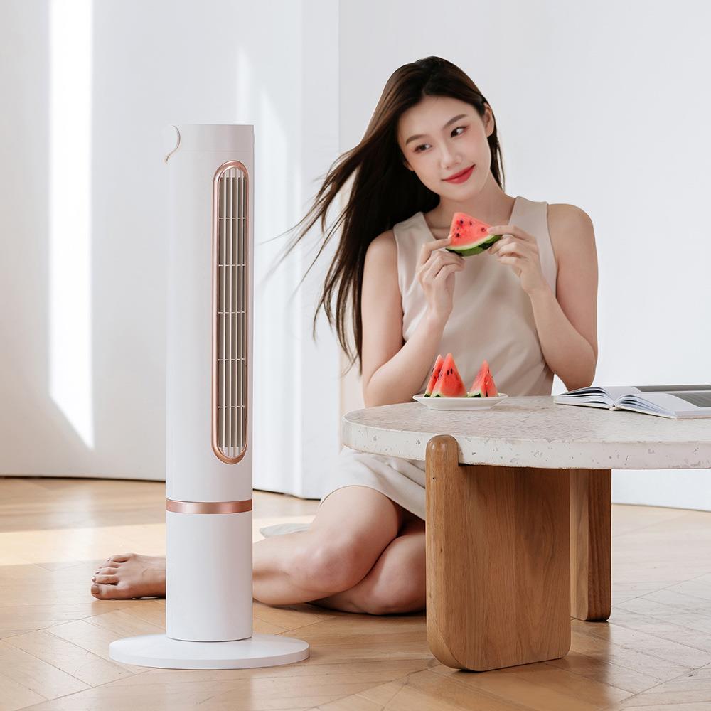 新品F5塔扇立体式循环落地无叶风扇10000mAh遥控定时摇头升降塔扇