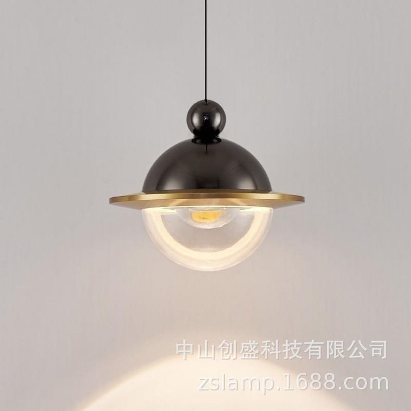 极简卧室床头升降吊灯现代简约客厅餐厅高端设计吊线灯主卧小吊灯