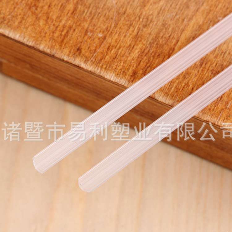 厂家供应 条纹透明硬PP塑料扁条 环保透明5MM*2.2MM
