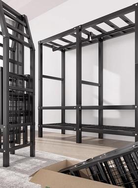 免安装985衣柜结耐用室卧实家用全钢架布衣柜租房折叠钢管加粗出t