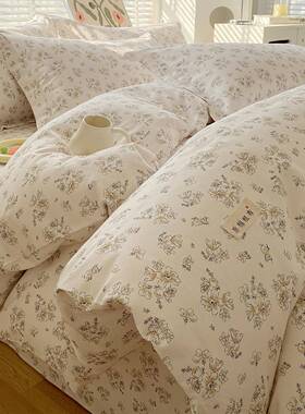 夏季老粗布床上四全件套家202ht-kl2025新款用棉棉麻否纯棉被套床