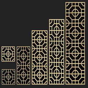 东阳市臻宫墙式古格窗实木花格花窗仿门吊顶木格栅镂空花格挂中式婚礼隔断