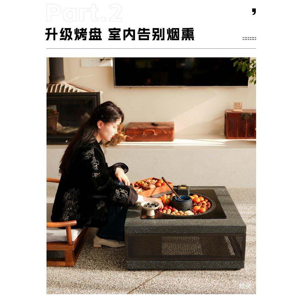 外烤火套煮装庭院烧烤炉围炉煮茶户室内用电烧家烤tlznhu+s炉炉围