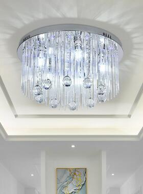 LED变吸顶灯灯客厅水现晶灯客厅灯长方形代简约大80161气色灯具家
