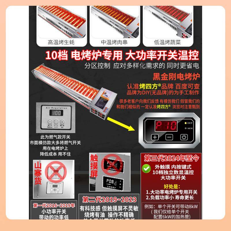 电烤肉炉黑刚电烧烤炉商2024烤四用烟大型电热烤生蚝金羊串烤肉无