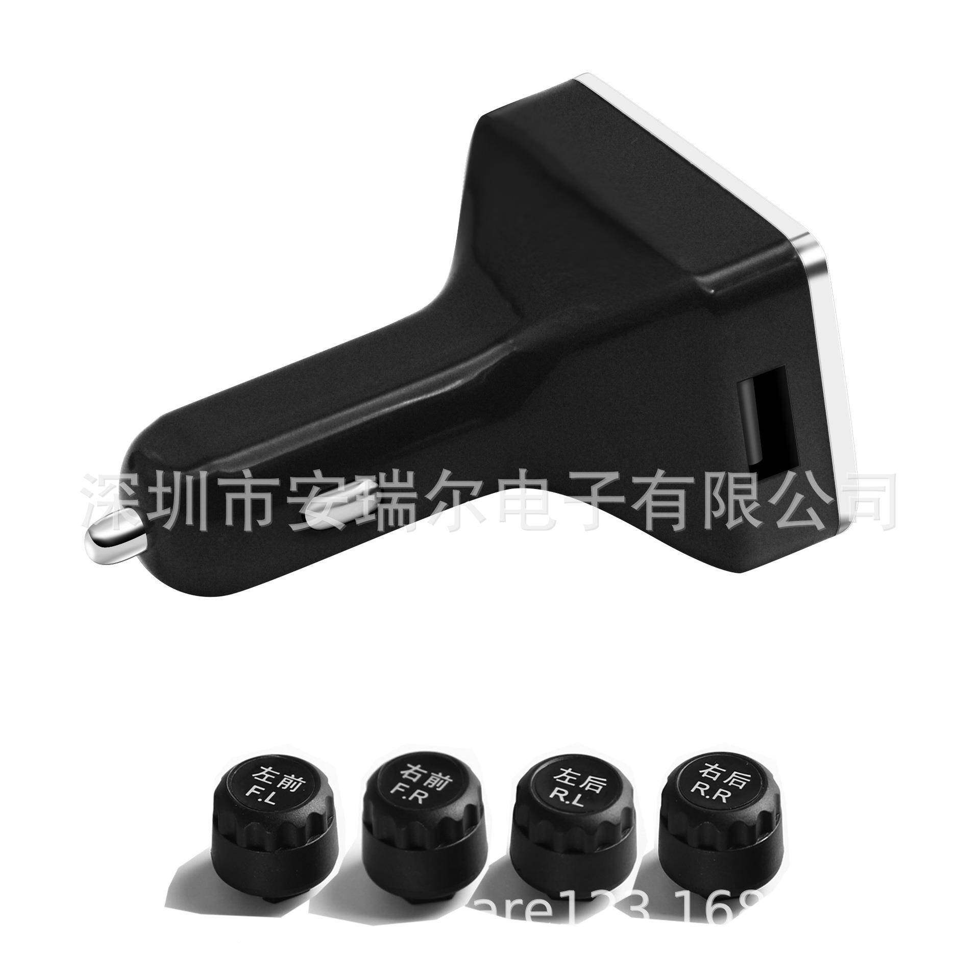 TMS四轮独显示测压监器点743烟器胎压监测显示胎无线P胎压侦测器