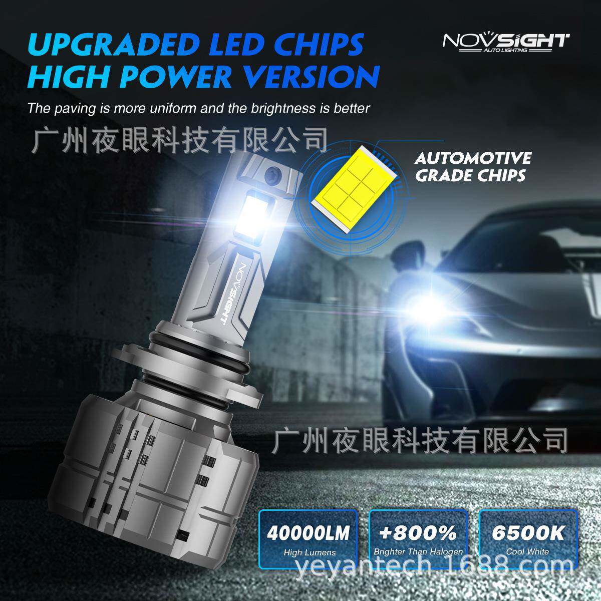NOVSIGHTN60汽系列LD车灯9006热卖E款通用灯泡车led灯前新大灯