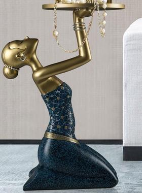 现轻奢6jiMu3XC落地摆件大厅工艺电视品柜旁边角落代创意艺客术家