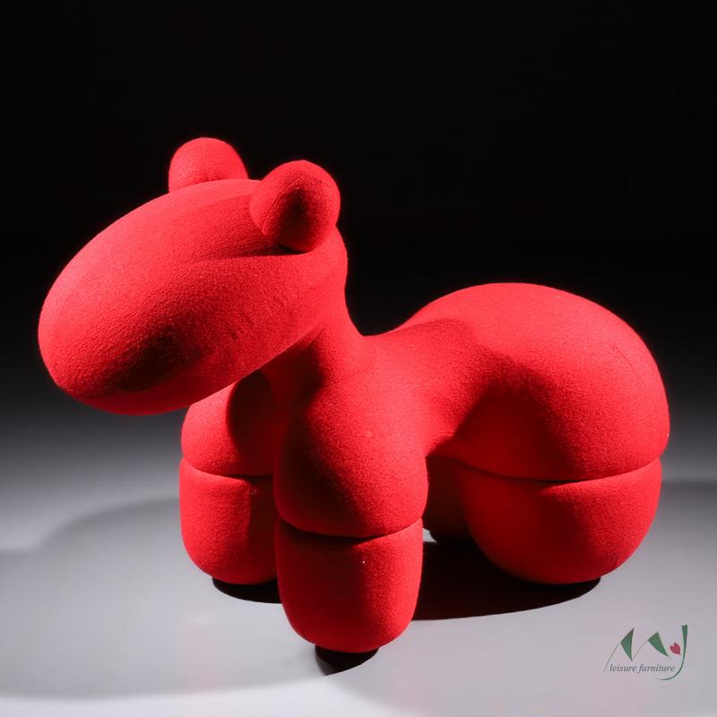 网红小马椅凳创休意动物卡通可爱童闲客简约家具凳子趣厅JH-1125