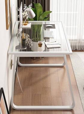 设计风cc-203电台式钢化玻璃公办现脑代简约生书桌家用经学济型写