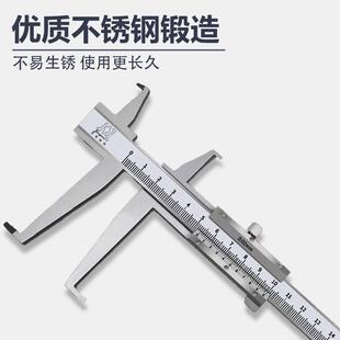 385桂林精密内钩槽游内标卡尺不锈钢双沟槽径内孔测内长内爪游标卡尺
