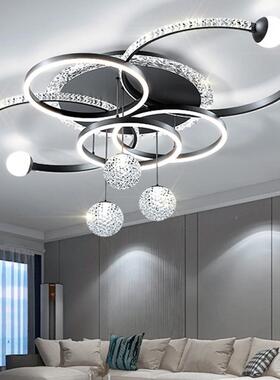 智客厅灯简20716约现代轻灯奢水晶吸顶led能主卧室屋大灯全灯具套