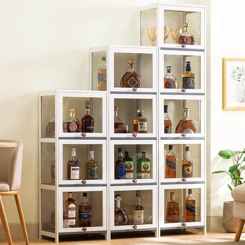 酒柜展示柜现代约边餐柜网红小酒架欧式墙靠客简厅实木置物架2242