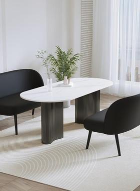 意式极简餐家用小户型客厅休闲沙发椅椅出房阳茶桌长台条靠FS7586