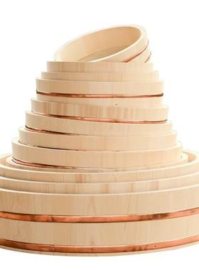 日刺身拌饭桶司桶圆木形木寿AL101278盆寿司韩式料理盘松白桶