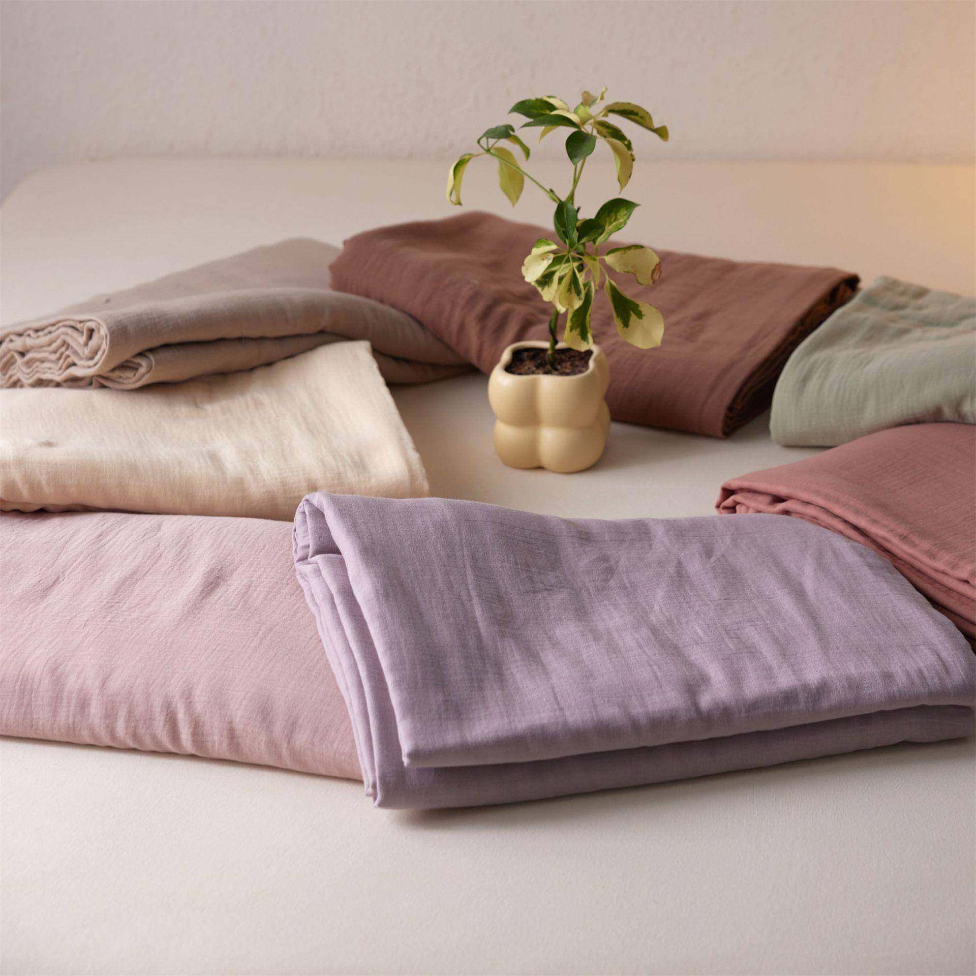 5A类2JCZY双层纱褶皱全棉单品被套1./2.0/2m拉链纯棉被罩单件.单