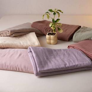 5A类2JCZY双层纱褶皱全棉单品被套1. 2m拉链纯棉被罩单件.单 2.0