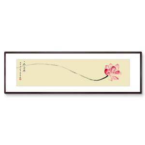 思纯手绘画中手绘-一式客厅挂画荷荷花装饰茶室书房壁画卧室床新