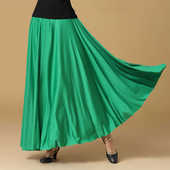 新款 夏季 广场舞裙服装 长裙舞裙交谊舞大摆裙半身裙裙子舞蹈服女