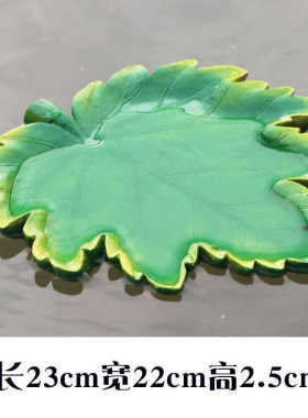 纯手工仿真荷叶莲花庭院池塘鱼缸树脂植物装饰品漂浮流水喷泉摆件