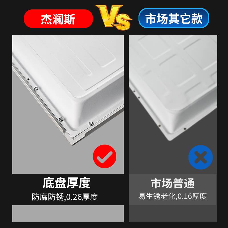 集成吊顶led灯600x600平板灯方灯60x60天花面板石膏板工程吸顶灯