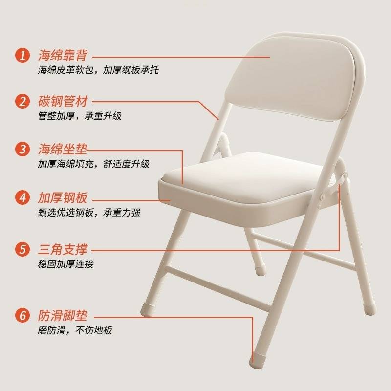 折叠靠背椅电脑家用椅子凳子学生宿舍办公室宿舍会议座椅耐久