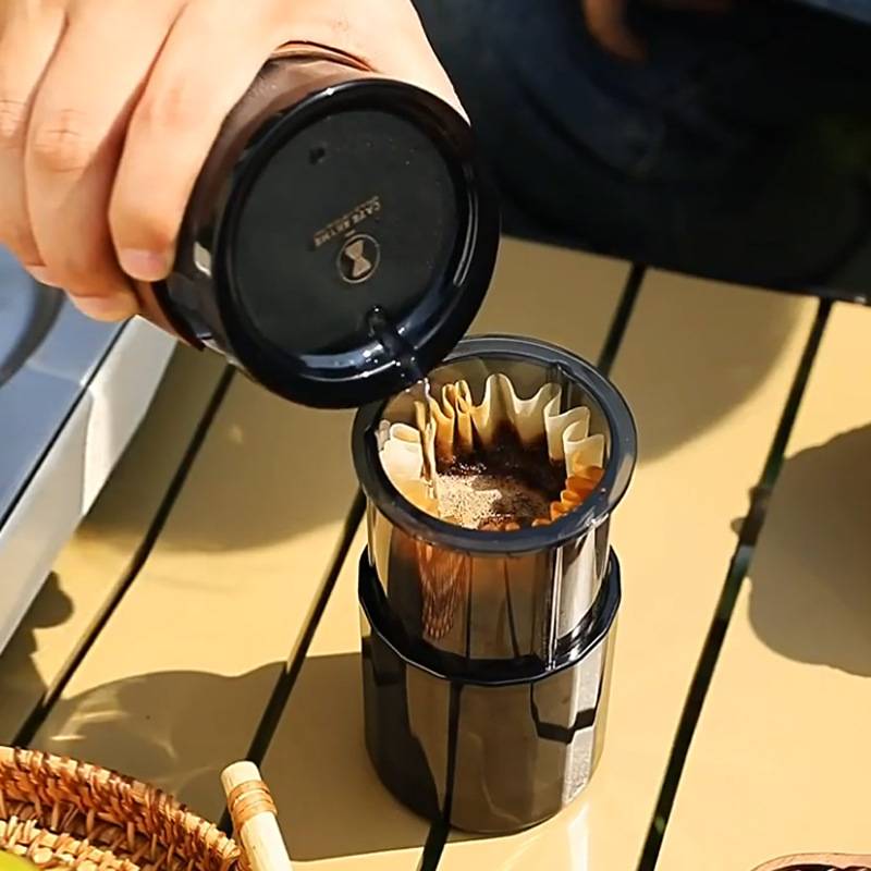 手冲咖啡壶套装户外便携露营简易器具筛粉过滤漏杯随行旅行三件套