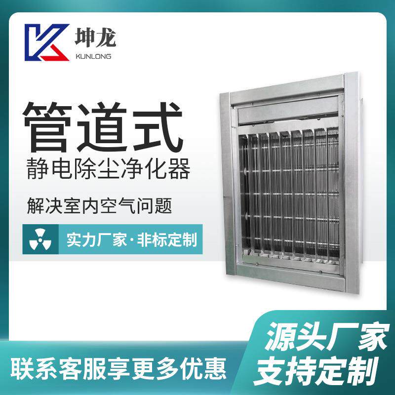 管道式静电除尘净化器空气消毒装置复合净化器处理电子除尘器