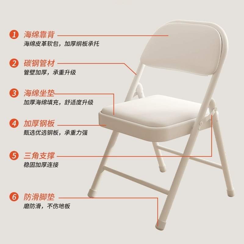 会议座椅舒适耐久折叠靠背椅电脑家用椅子凳子学生宿舍办公室宿舍