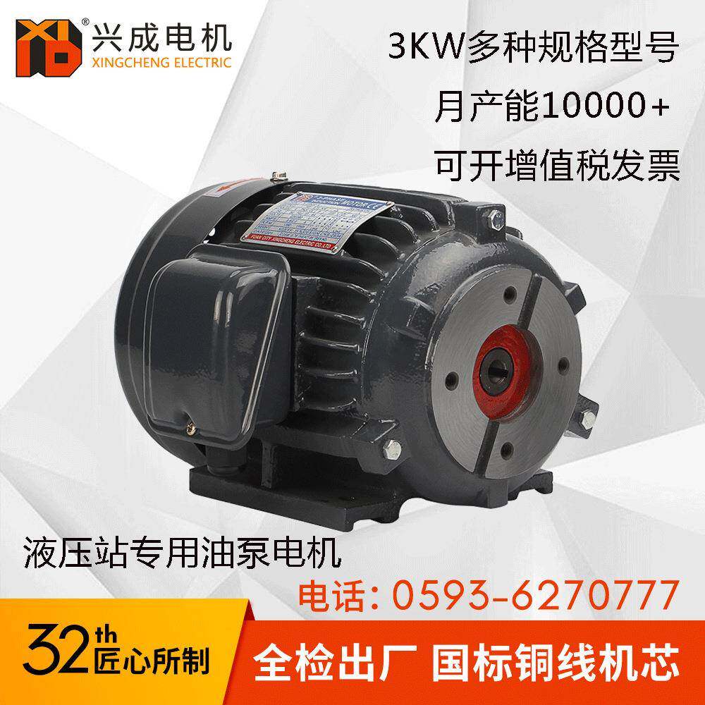 3千瓦4级电机1400转直插式YT100L2液压东园款电机油泵电动机