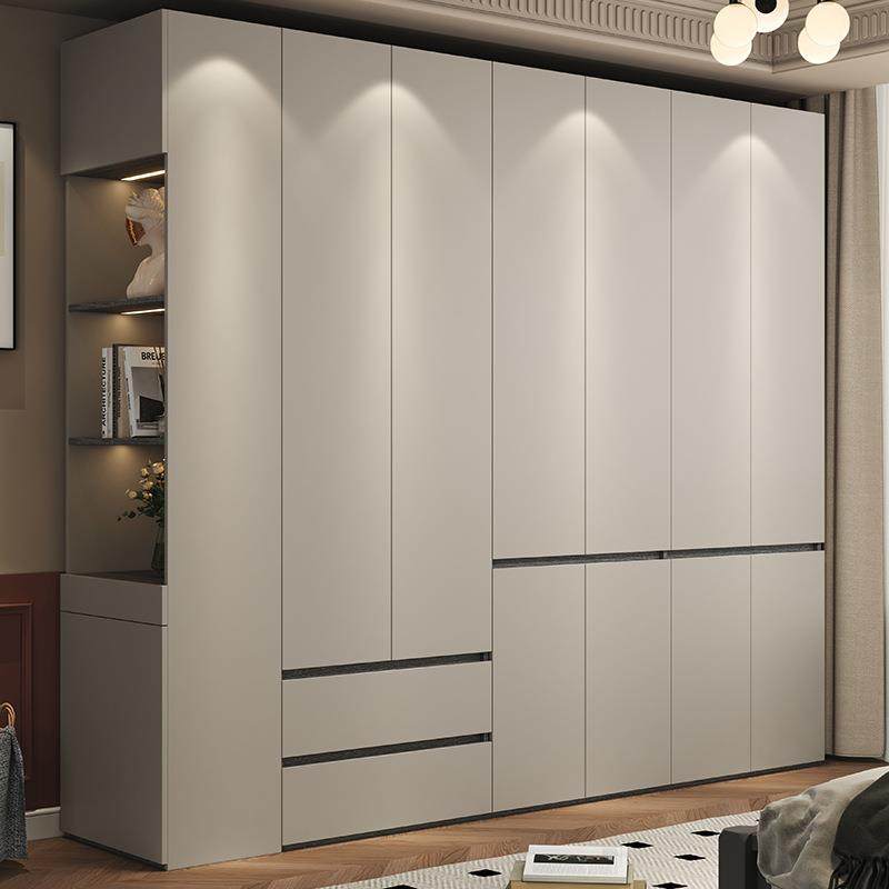 实木衣柜颗粒板家用全屋走入式柜子衣帽间组合卧室大衣橱