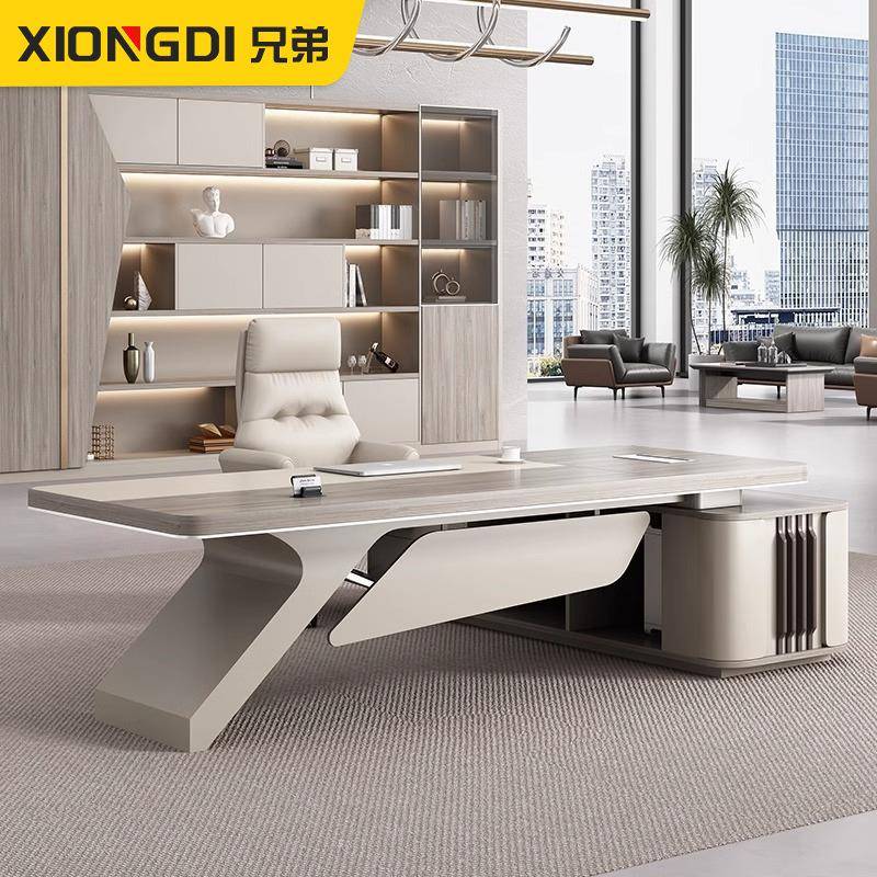简约现代办公桌老板桌总裁桌椅组合经理大气大班台领导办公室家具